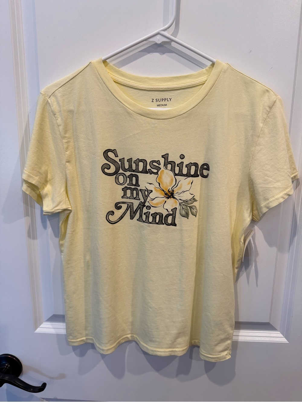 Z Supply Pale Yellow "Sunshine on My Mind" Graphic Tee
